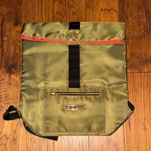 Jean Paul Gaultier Khaki Backpack with Red Trim